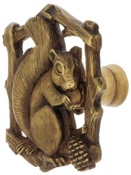 Grey Squirrel Cabinet Knob - Right Hand - 1 5/8" x 1 1/2"